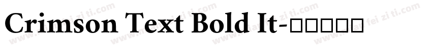 Crimson Text Bold It字体转换